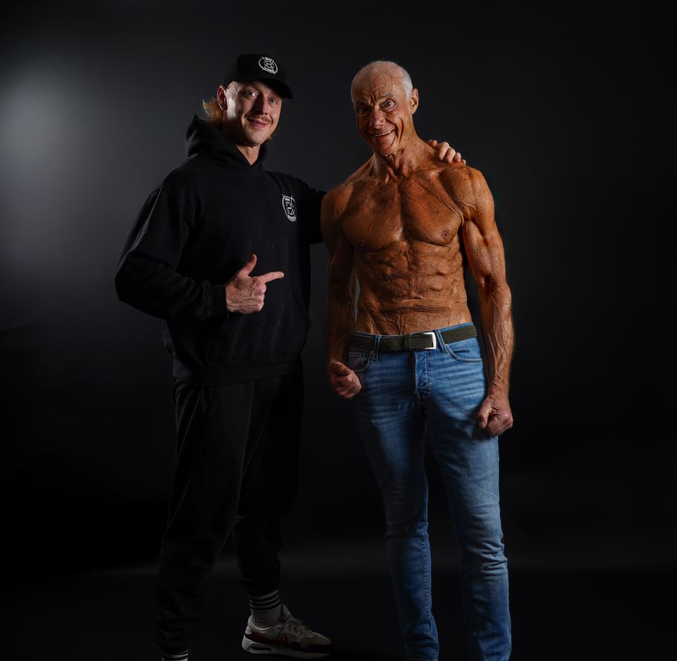 Fotoshoot van een klant van Mind Over Muscle in de studio