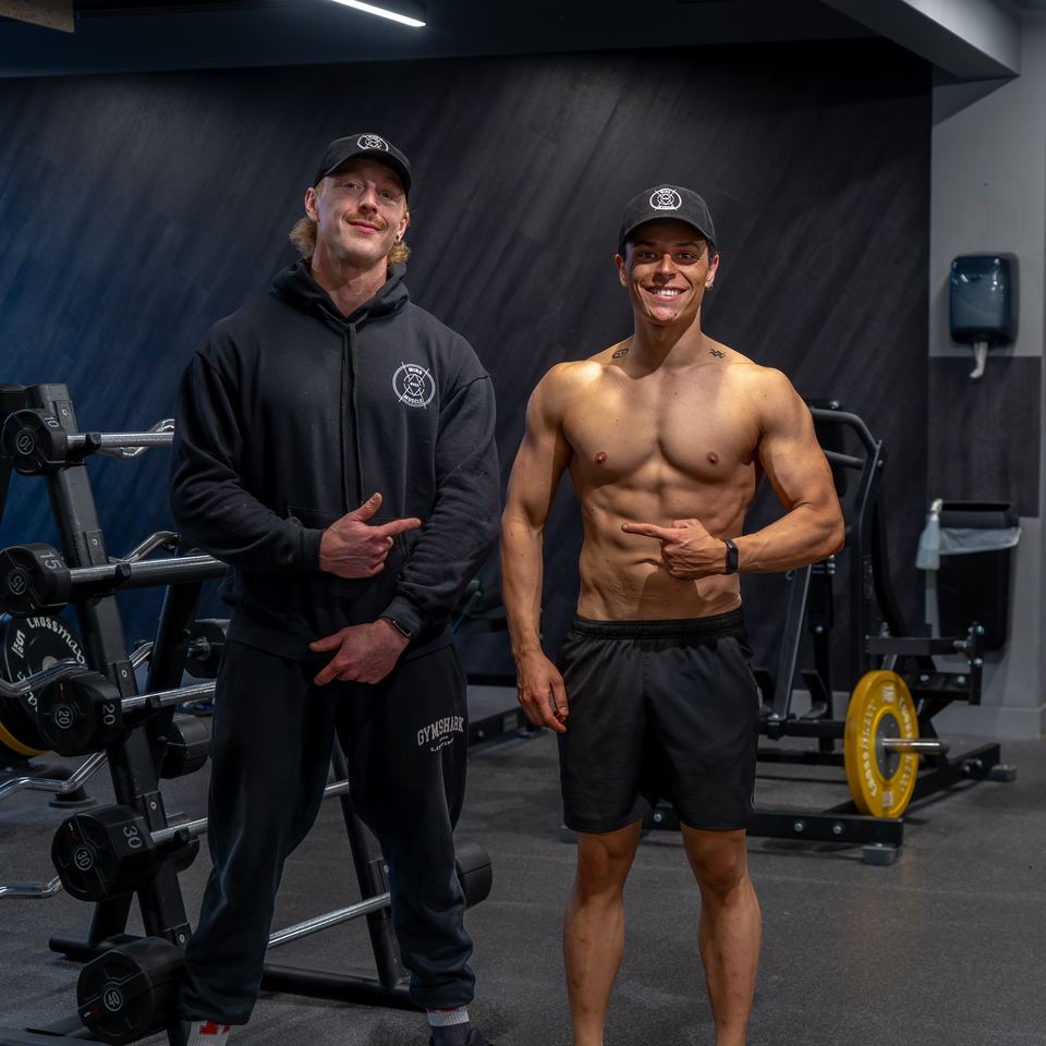 Fotoshoot van een klant van Mind Over Muscle in de studio