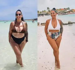 Voor en na van Romina, 42 jaar, na een leefstijltraject