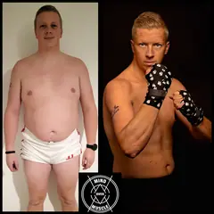 Voor en na van Gerbert, 29 jaar, na een shoot prep
