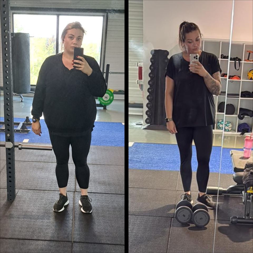 Voor en na van Sanien (33) bij Mind Over Muscle