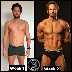 Voor en na van Jorim, 41 jaar, na 21 weken shoot prep